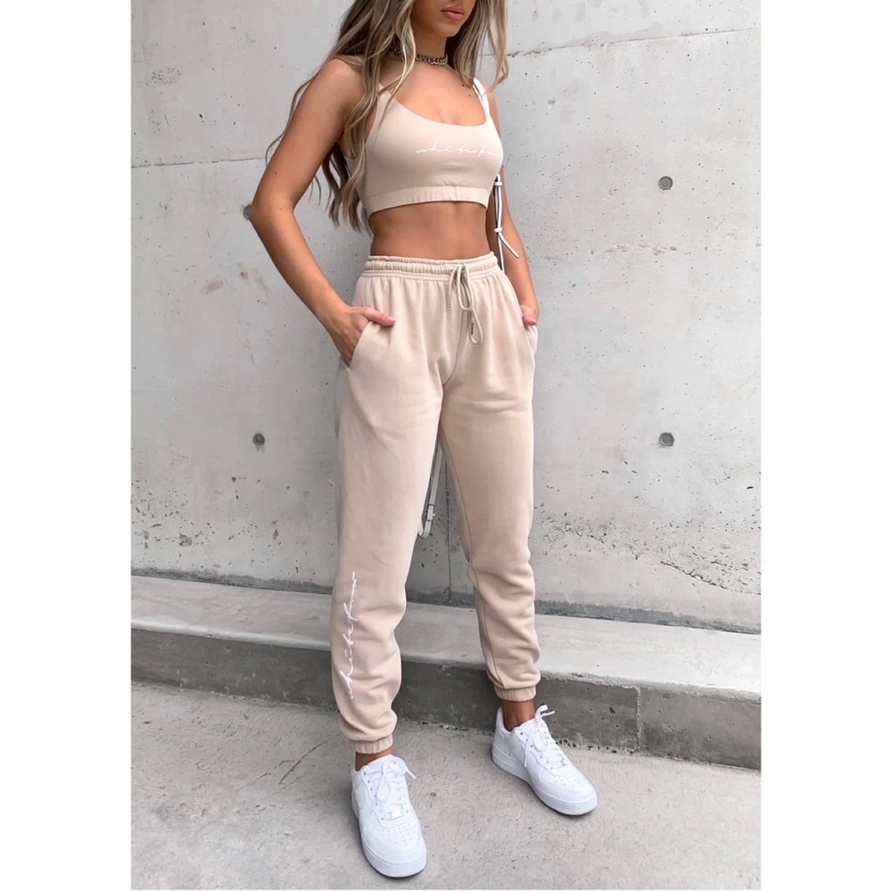 White Fox Boutique Sweatpants Sand - Size S NWT